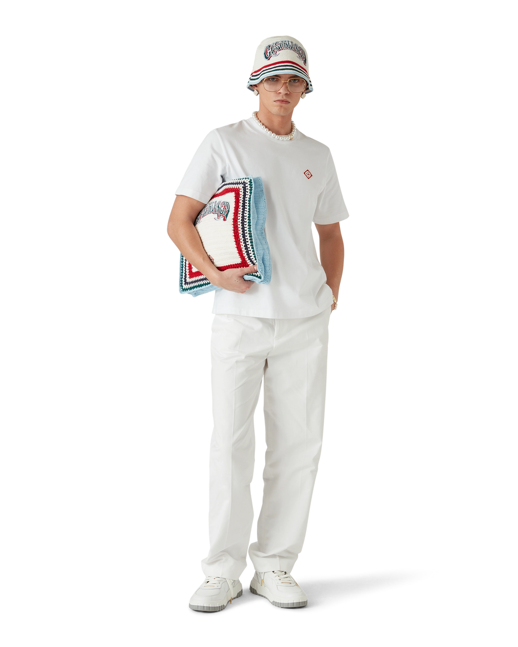 Casablanca White Diamond Logo Tee