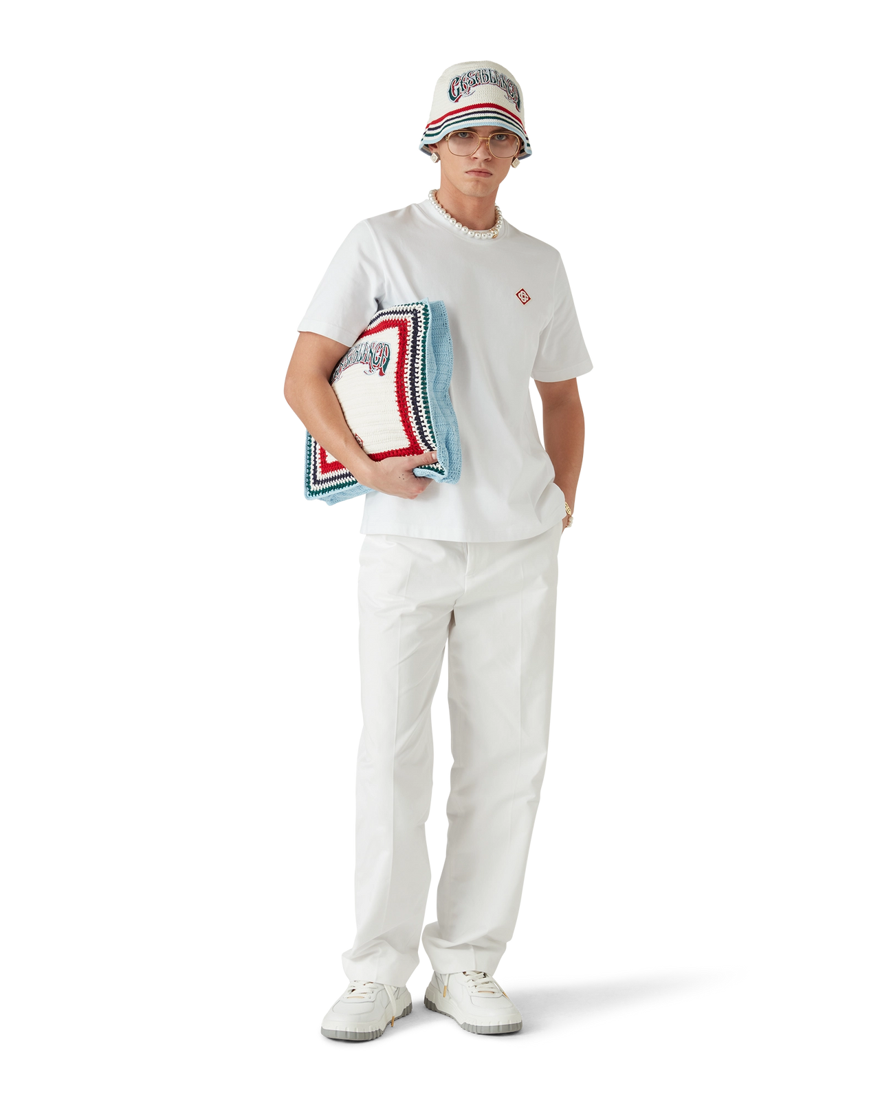 Casablanca White Diamond Logo Tee